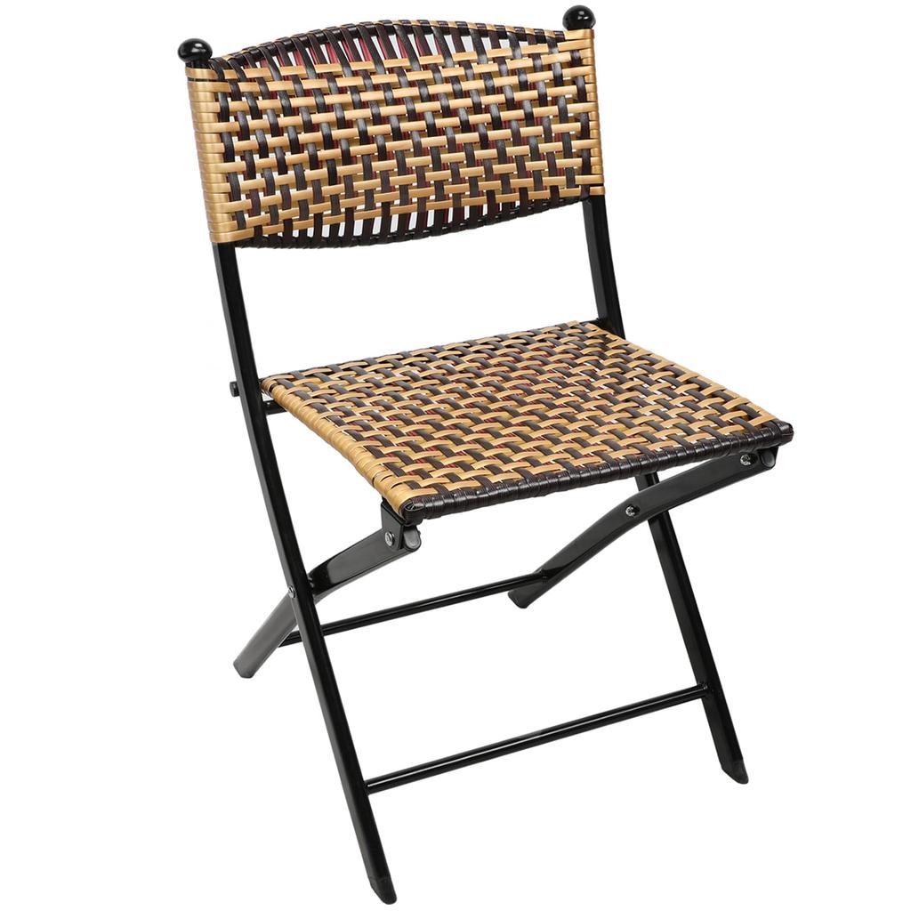 YOGOTO Folding Rattan Handcrafted Rattan Water With Rattan Rattan Style Garden Easy Good Veranda Dining Dining Garden For For 1 Piece Chair, Weave,