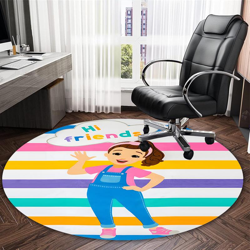 1pc Ms Rachel4 Print Round Carpet Chair Round Carpet Suitable for Bedroom Living Room Home Decorative Carpet