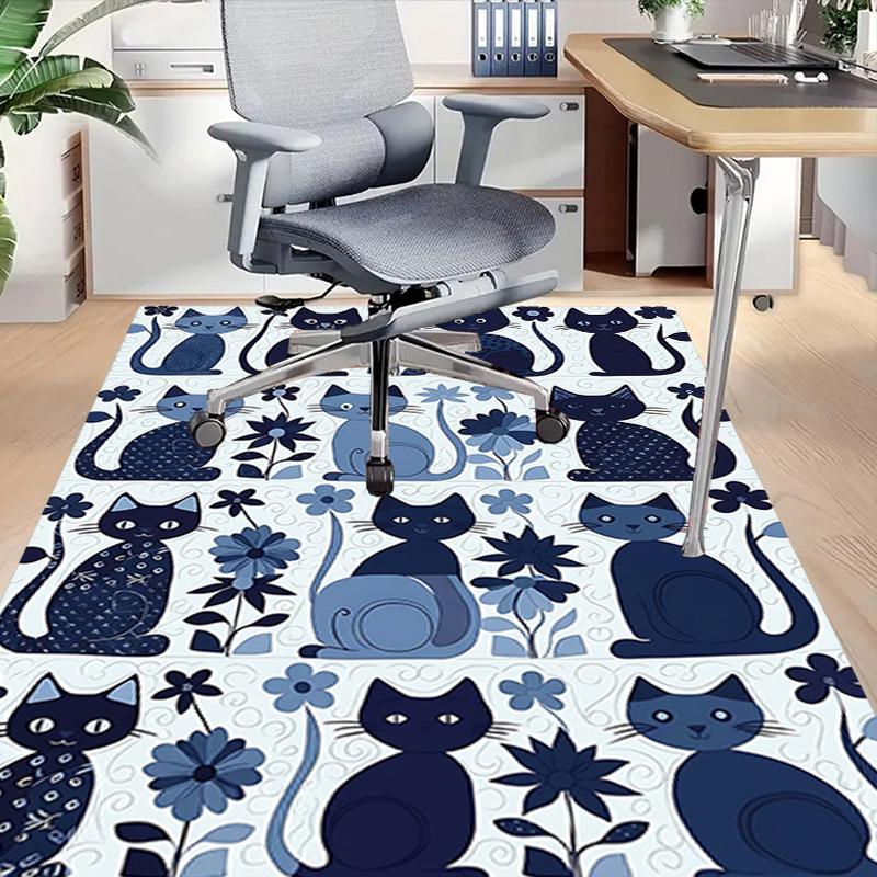 1PC cat flower Extra Large Non-Slip Floor carpet, Office, family, bedroom, Studio - Large Area RugJ0401