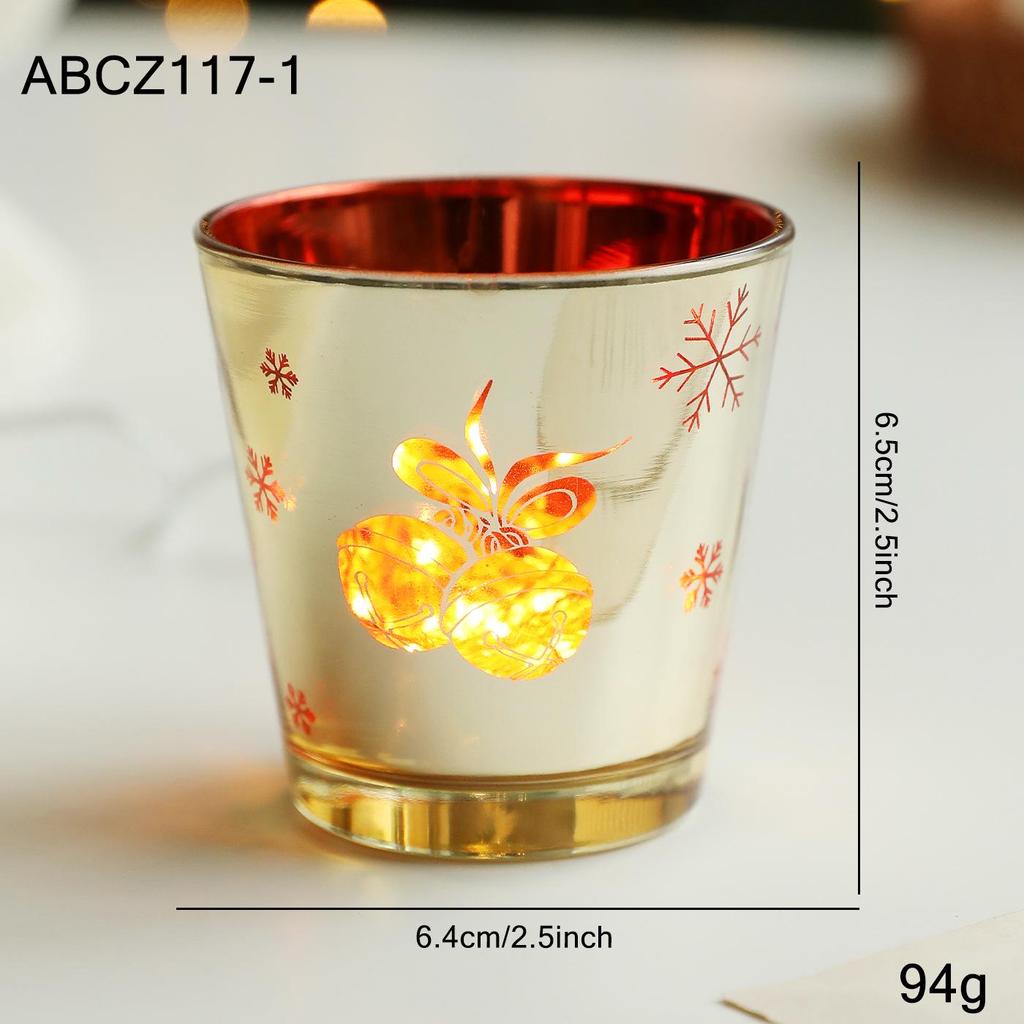 Nordic Glass Candle Holder – Christmas Aromatherapy Wax Cup, Creative Romantic Home Decor Ornament