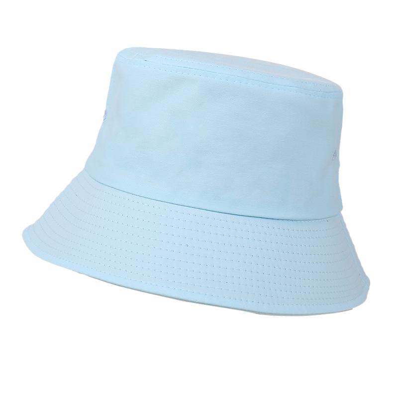 Solid color classic wide-brimmed bucket hat men's sunshade sunscreen windproof basin hat versatile ins face hat