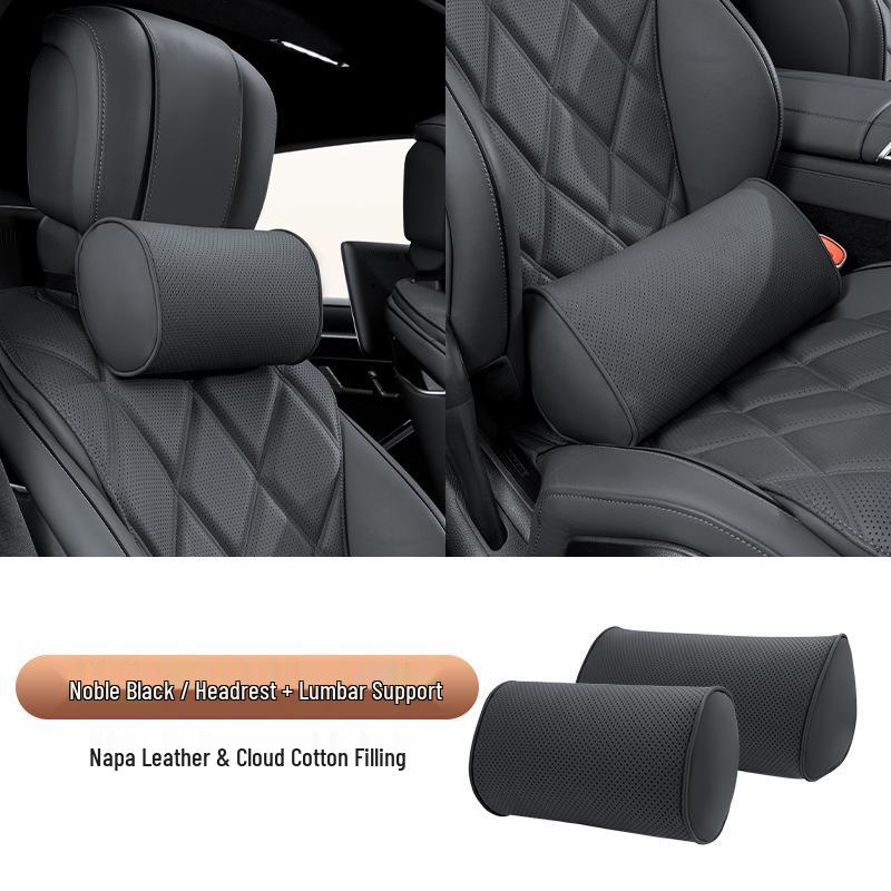 Maybach S-Class Bio-Cotton Car Seat Cushion Set with Headrest and Lumbar Support Pillow