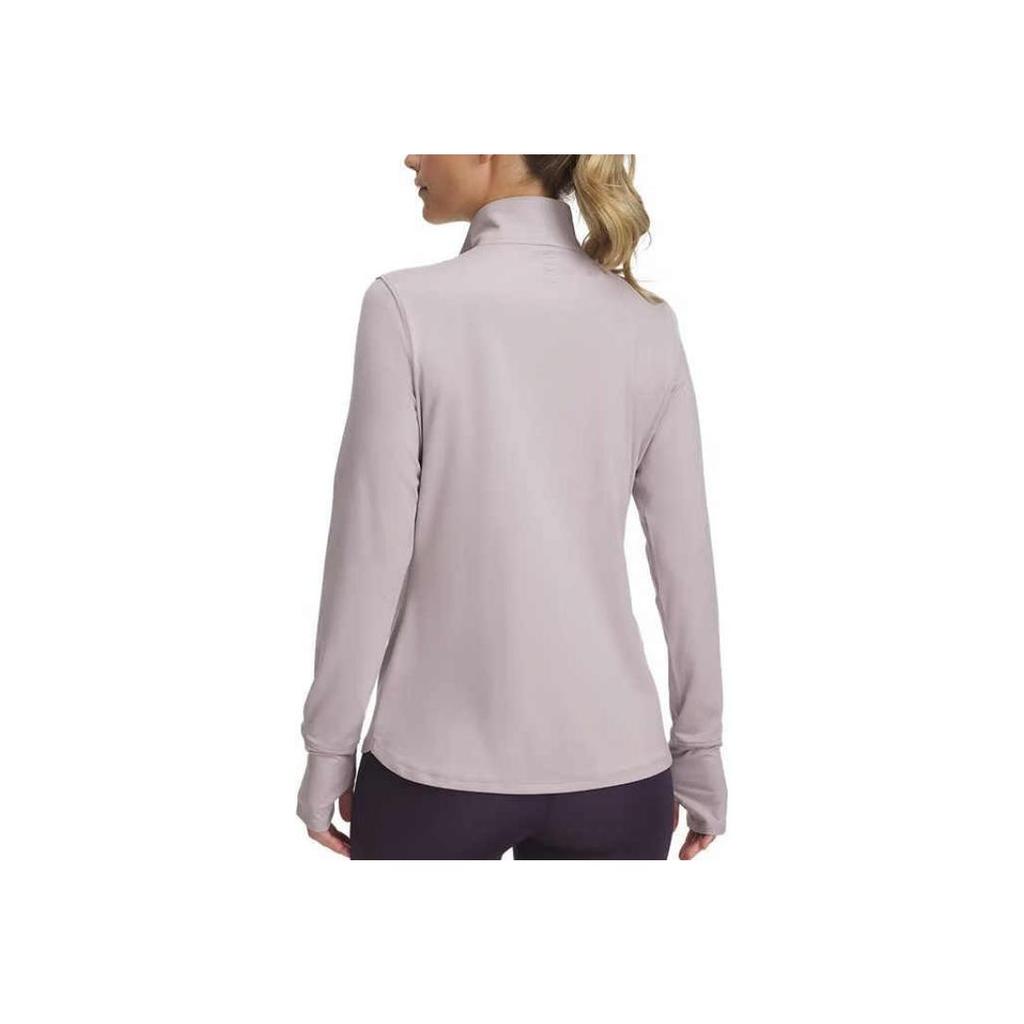 Under Armour Qualifier Fashion Comfortable Running Long Sleeve T-Shirt Women Tops Dawn-Gray Pink 1379349-009