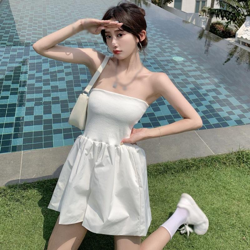 Women's Jumpsuit High Waist Casual Strapless Jumpsuit Shorts