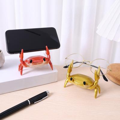 Phone Stand Compact Size Crab Design Mobile Phone Holder Pen Storage Desk Organizer Desktop Supplies Holder Office Decoration