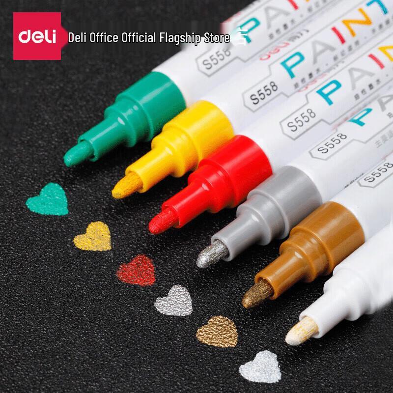 Deli S558 2.0mm Waterproof Oil-Based Paint Pen