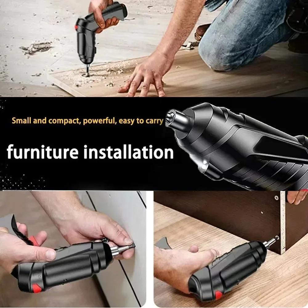 3.6v Power Tools Set Household Maintenance Repair 1800mAh Lithium Battery Small Handheld Drill Lithium Nut Gun