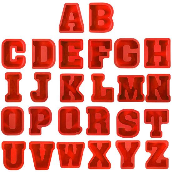 Epoxy Mold Reusable Anti-deformed Easy Demoulding Non-stick Flexible DIY Irregular Form Capital Letter Candle Stencil for Party