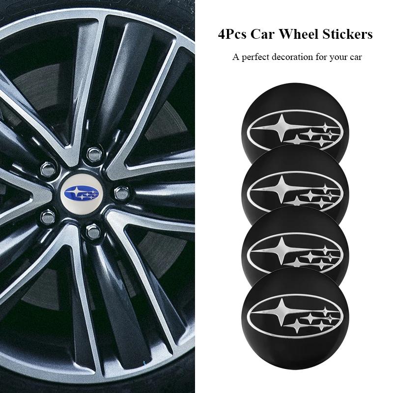 For Subaru Impreza Legacy WRX STI BRZ Forester Ascent Outback Crosstrek 4Pcs Car Wheel Center Covers Auto Emblem Stickers yu0