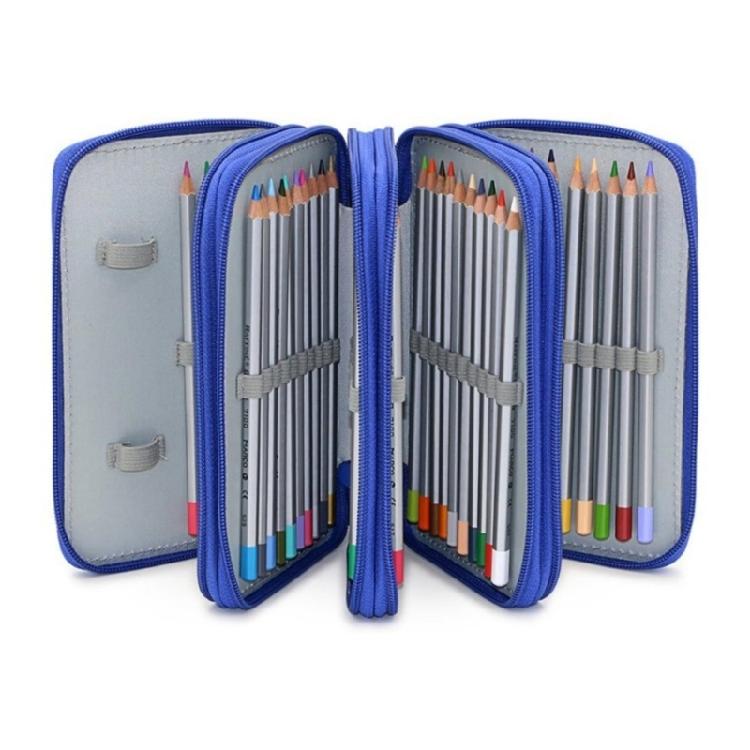 Neatly Organized 4 Level Pencil Holders With 72 Dedicated Slots Waterproof Cloth Fabric Stationeries Organizers Bag