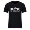New Summer The World Is Flat Engine T Shirt Short Sleeve Custom T-shirts New Style Men O-neck Cotton T Shirts Fashion Streetwear