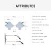 Personality Funny Mushroom Sunglasses Girls Tide Prom Art Photography Frameless Sunglasses