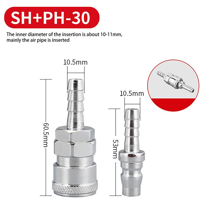 

2pcs/set EU Euro Type Quick Coupling Connector Coupler Pneumatic Fitting European Standard