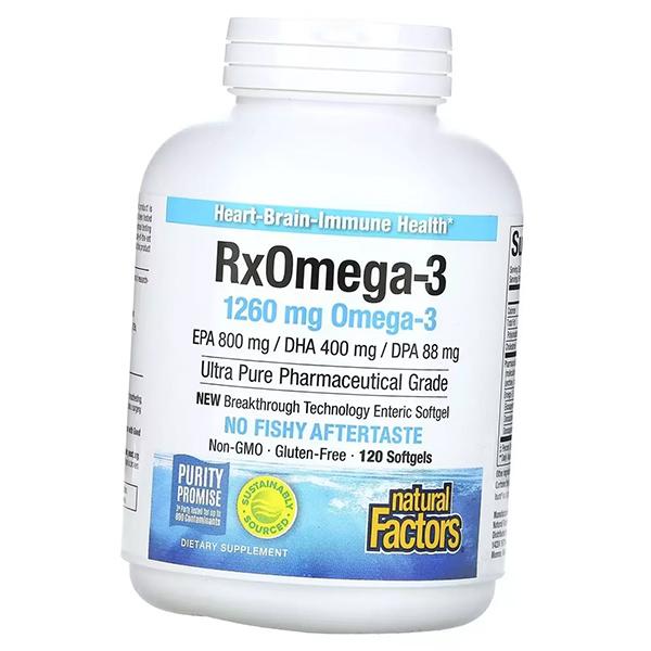 Омега 3, RxOmega-3 1260, Natural Factors (67406003)