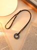 Vintage Viking Rune Round Titanium Steel Pendant Necklace Roman Numeral Sweater Chain Adjustable Necklace