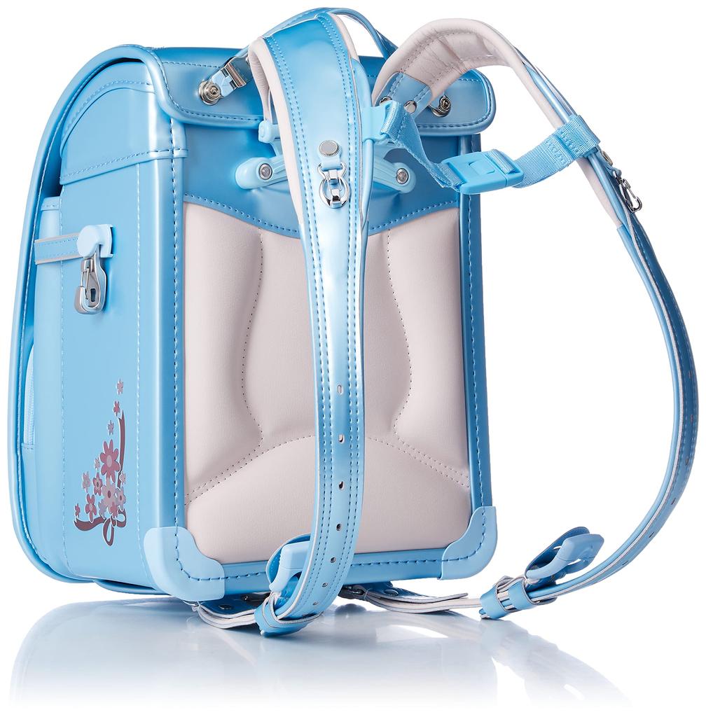 Fuwarii 2022 Fuwarii School Backpack with Crown Pearl A4 Size Dress-Up Girls' Set, Sky,