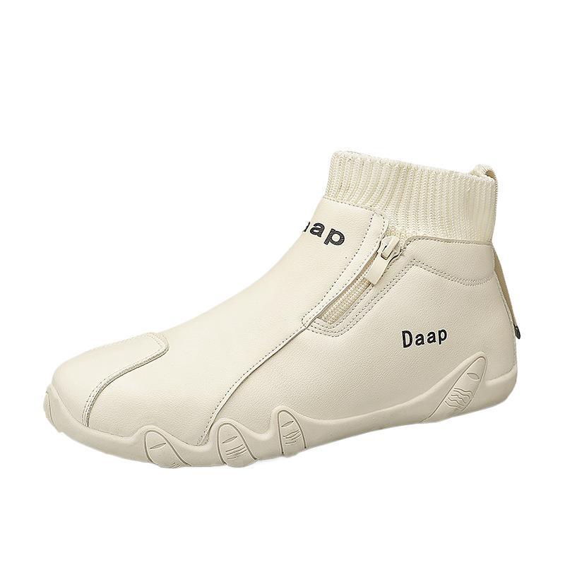 Men's 2025 Winter High-Top Versatile Velvet Shoes: Trendy, Fashionable, and Casual Outdoor Footwear