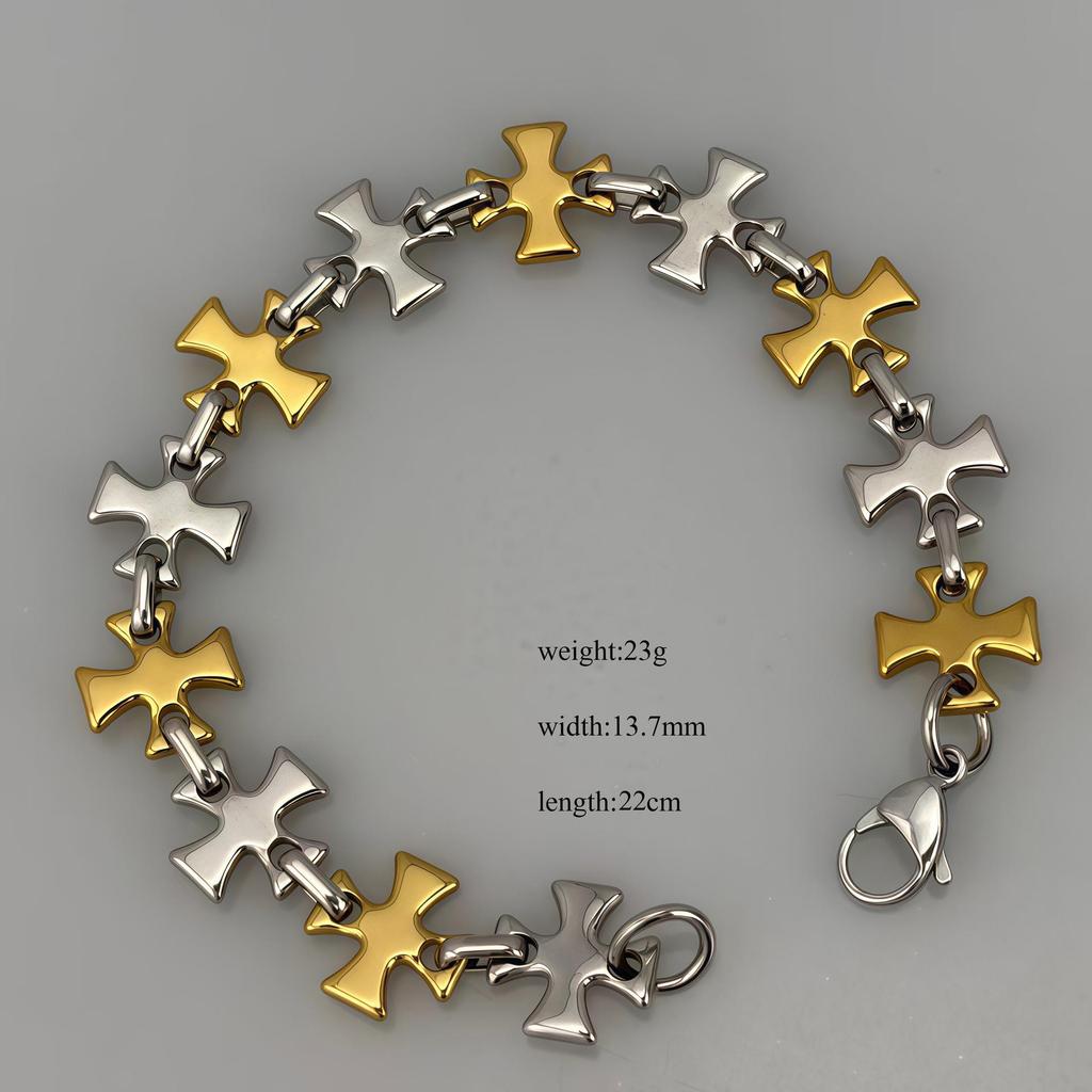 Trendige Herren-Kreuzkette aus Titanstahl – Hip-Hop-Design