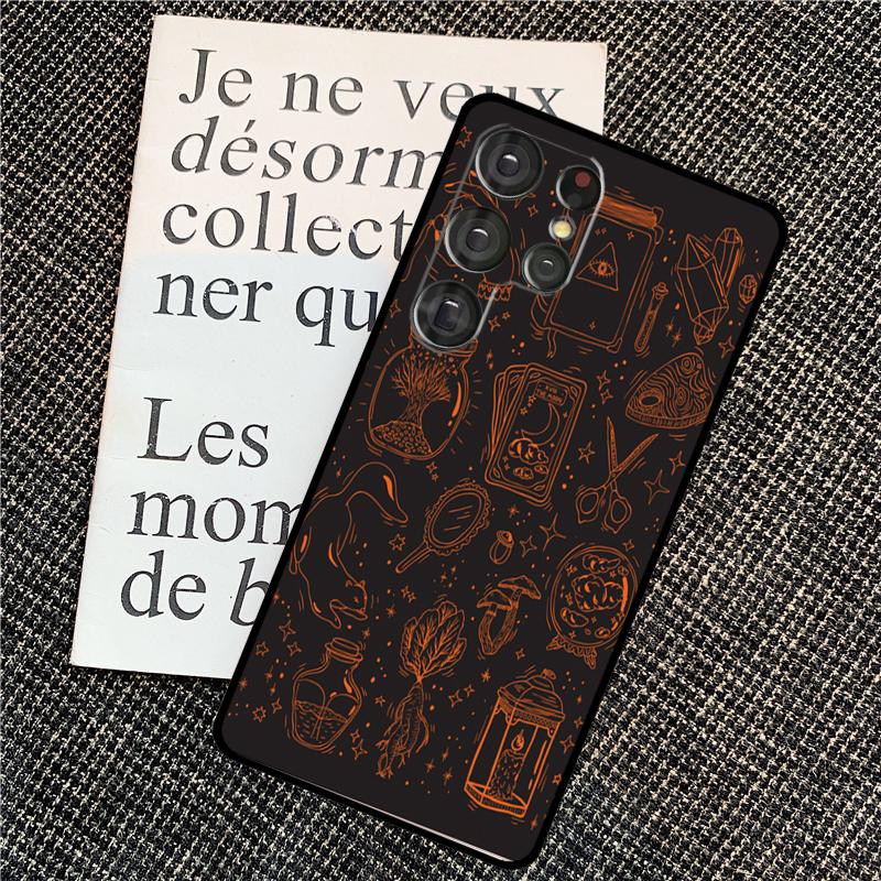 Girly Pastel Witch Goth Ouija Case For Samsung Galaxy S23 Ultra S22 S20 S21 FE Note 10 20 Ultra S8 S9 S10 S24 Plus Cover