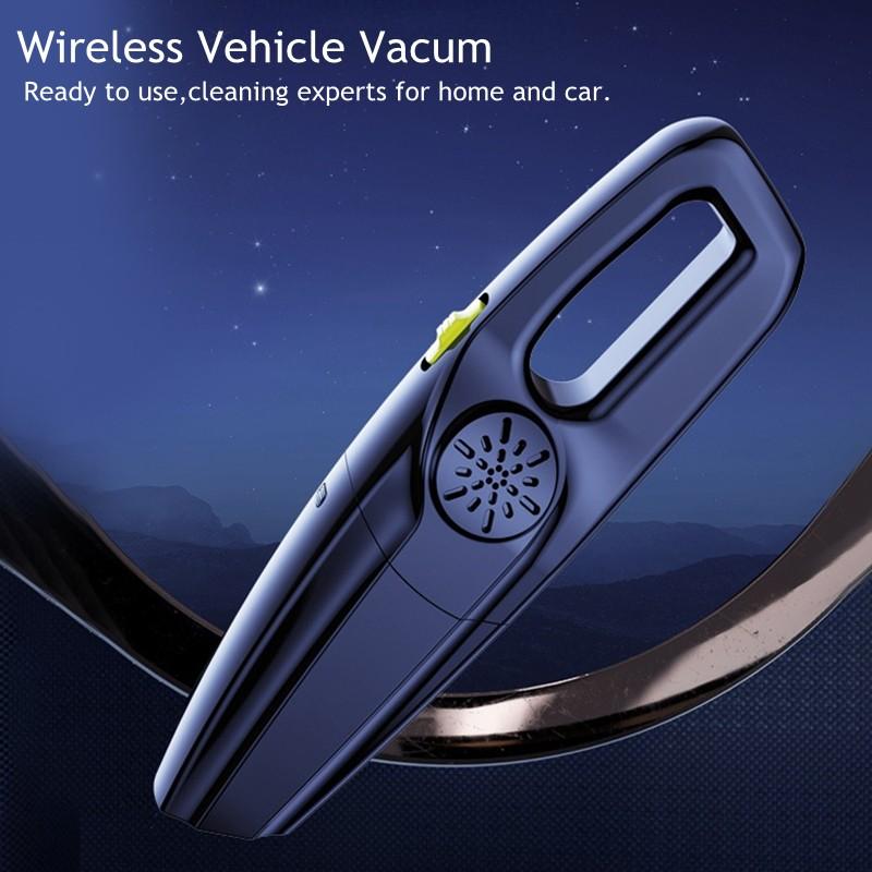 3000mAh Portable Wireless Car Vacuum Cleaner Handhold Powerful Car Cleaner Quick Chargeable High Suction Power Low Noise Auto Vacuum Cleaner