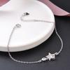 Lindon Dámské šperky Zirkon 925 Sterling Silver Geometrické korálky Řetízkový náramek Módní jemný svatební dárek pro přítelkyni