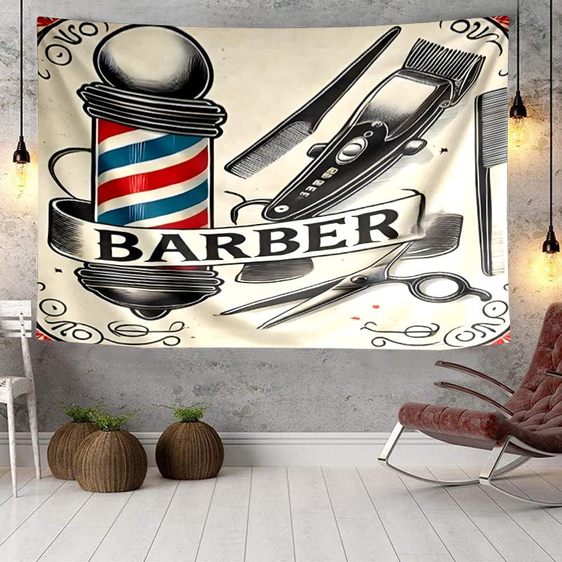 Barber Shop Pole Artwork Tapestry, Unique Design Tapestry, Wall Decor for Bedroom,Livingroom, Playroom,Heartwarming Fan Holiday Gifts