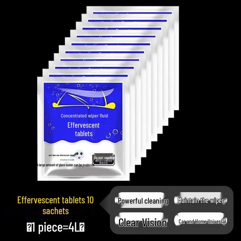 

Всесезонные шипучие таблетки для очистки лобового стекла автомобиля
