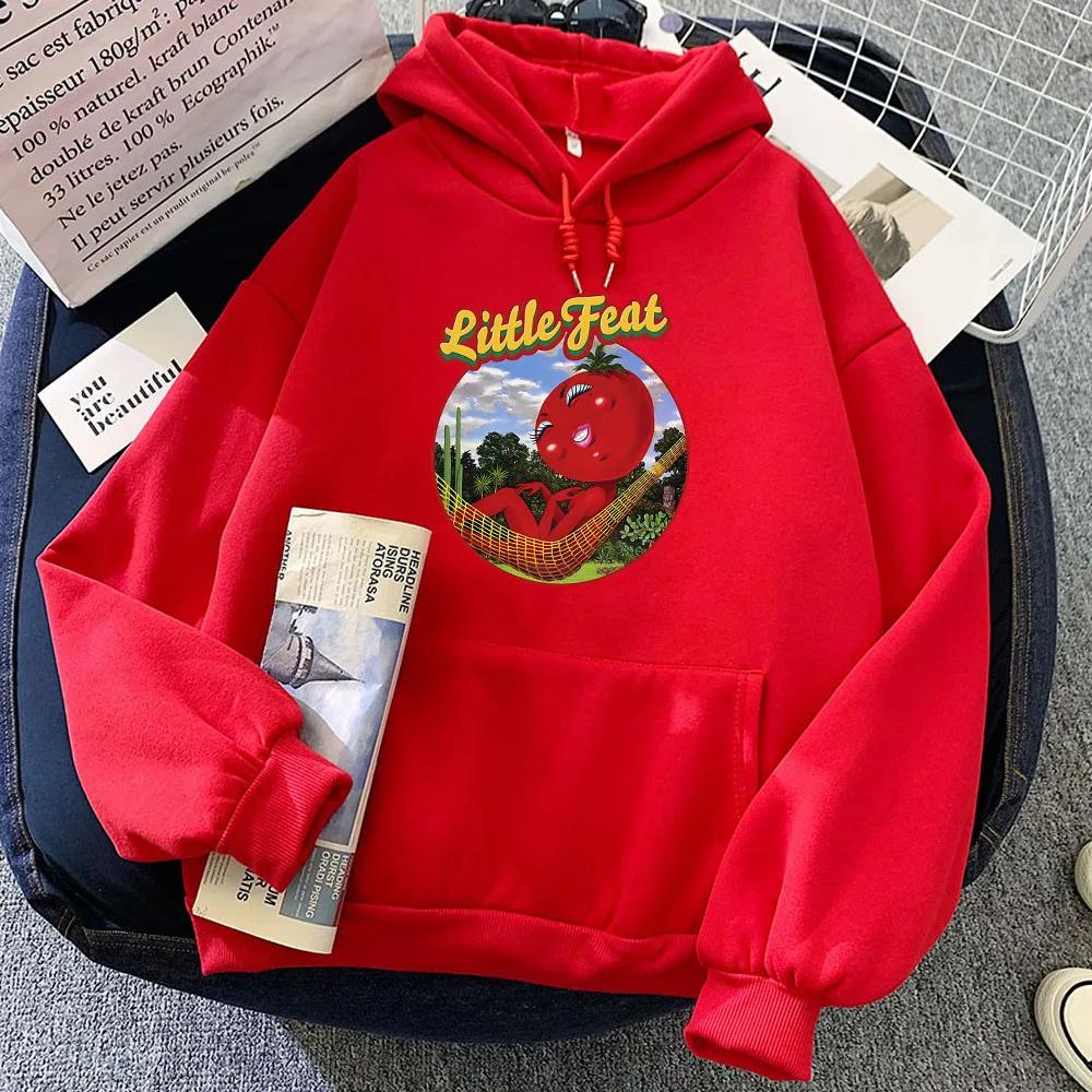Little Feat Sweat-shirts à capuche graphiques tomate Moletom Feminino Femmes Hommes Hiver Confortable Sweat-shirts Impression Mode Gothique Sudaderas