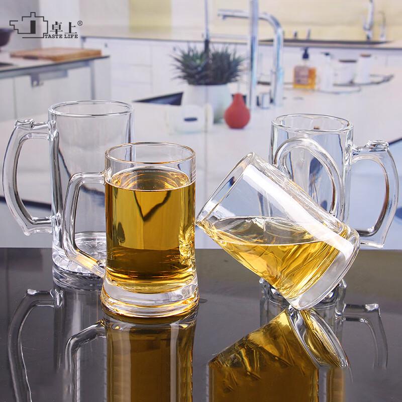 Classic Glass Beer Mug with Handle