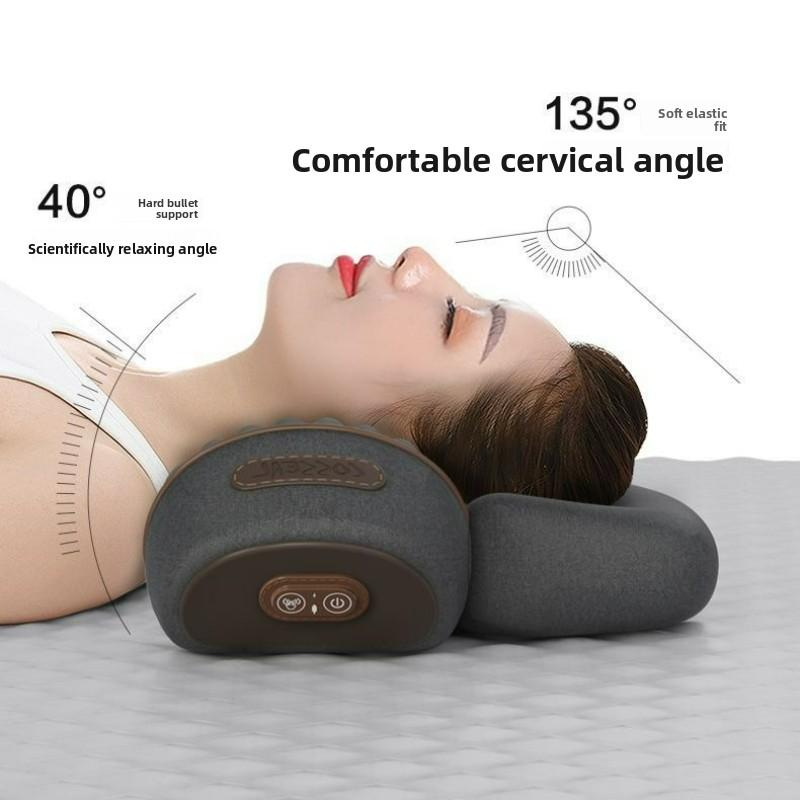 Electric Neck Massager Pillow Cervical Stretcher Heating Vibration Massage Orthopedic Sleeping Pillows Support