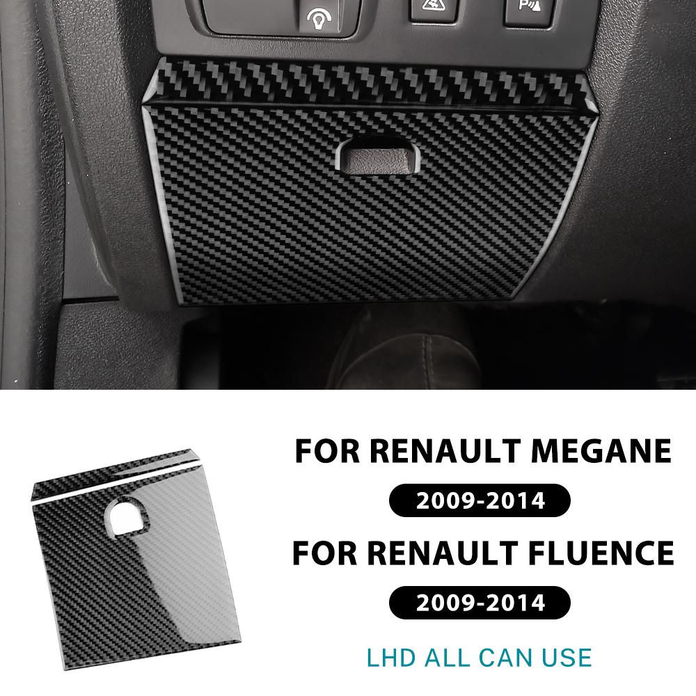 Real Soft Carbon Fiber Sticker For Renault Fluence Megane RS 2009 2010 2011 2012 2013 2014 LHD Driver's Storage Box Panel Trim