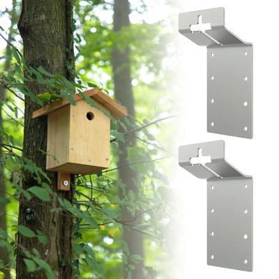 4pcs Practical T Post Brackets Set Portable Sturdy Iron Materials Accessory for Sign Birdhouses Mailbox Mounting