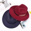 Fashion Women Autumn Winter Jazz Cap Felt Trilby Sun Hat Wide Brim Hat