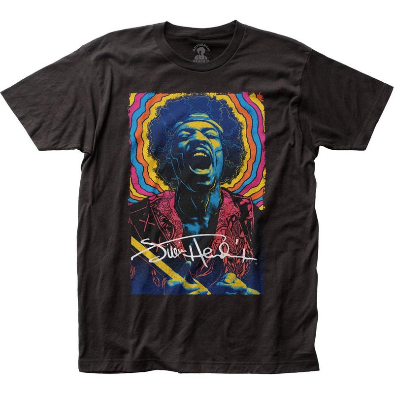 

Jimi Hendrix Rainbow Drawing Unisex T-shirt Music Classic Band Tee New Black S
