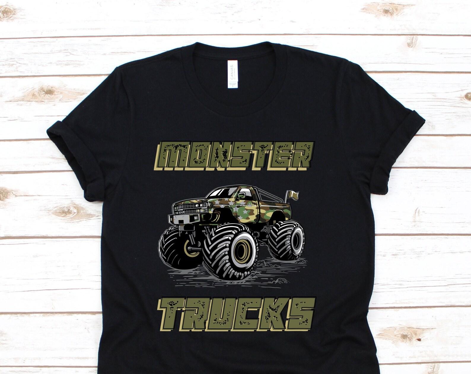 Monster Truck Car Lover T-shirt, Monster Jam Trucks Crushing Cars Adrenaline Racing Engine Rev Gift Tshirt, Awesome Party Present Tee Shirt 130
