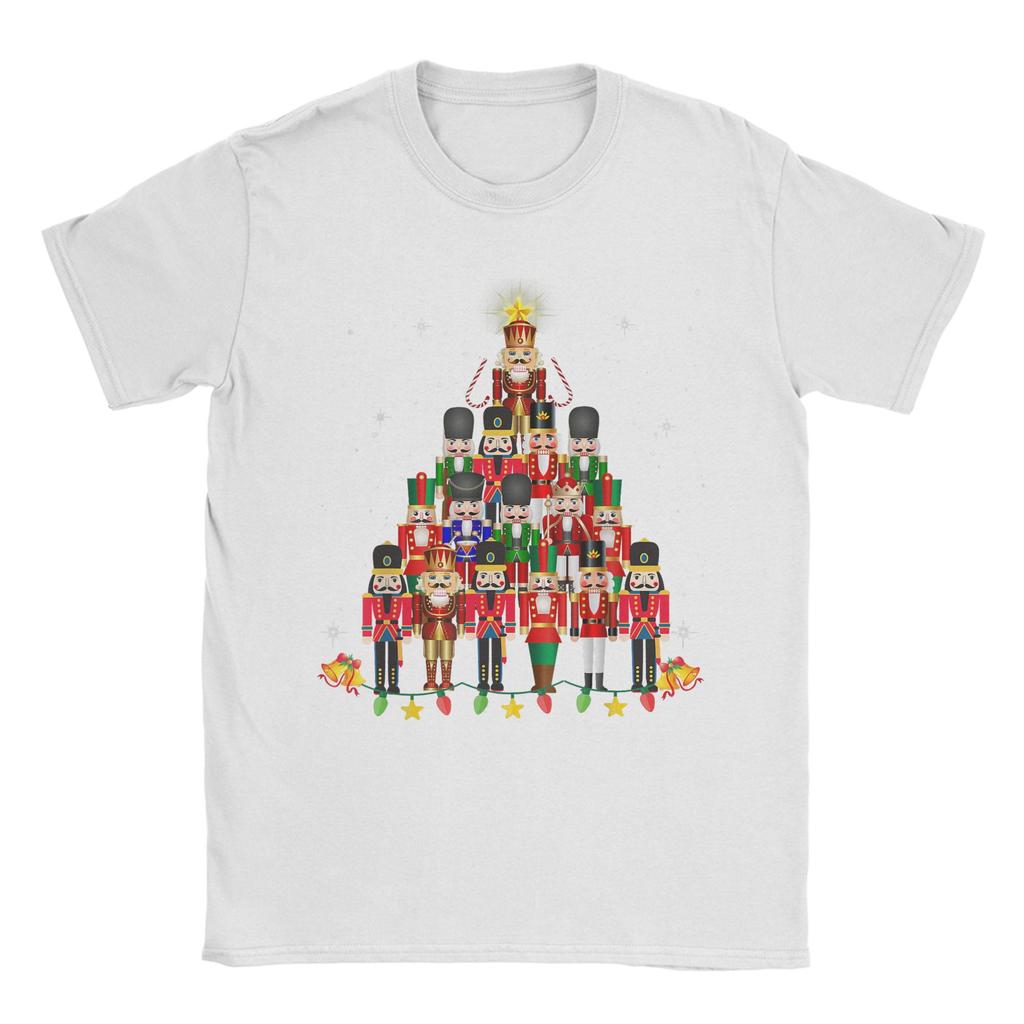 Loudest Nutcracker Group Matching Family Holiday Funny Nutcracker Christmas Tree Pure Cotton T Shirt For Men T Shirts Tees Tops