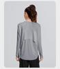 Autumn Women's Sporty Ice Silk Long Sleeve Cover-Up: Breathable, Versatile Running & Fitness Top