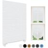 Pleated Window Blinds Temporary Window Shades Cordless Light Filtering Pleated Paper Shades Room Darkening Blind for Home Office