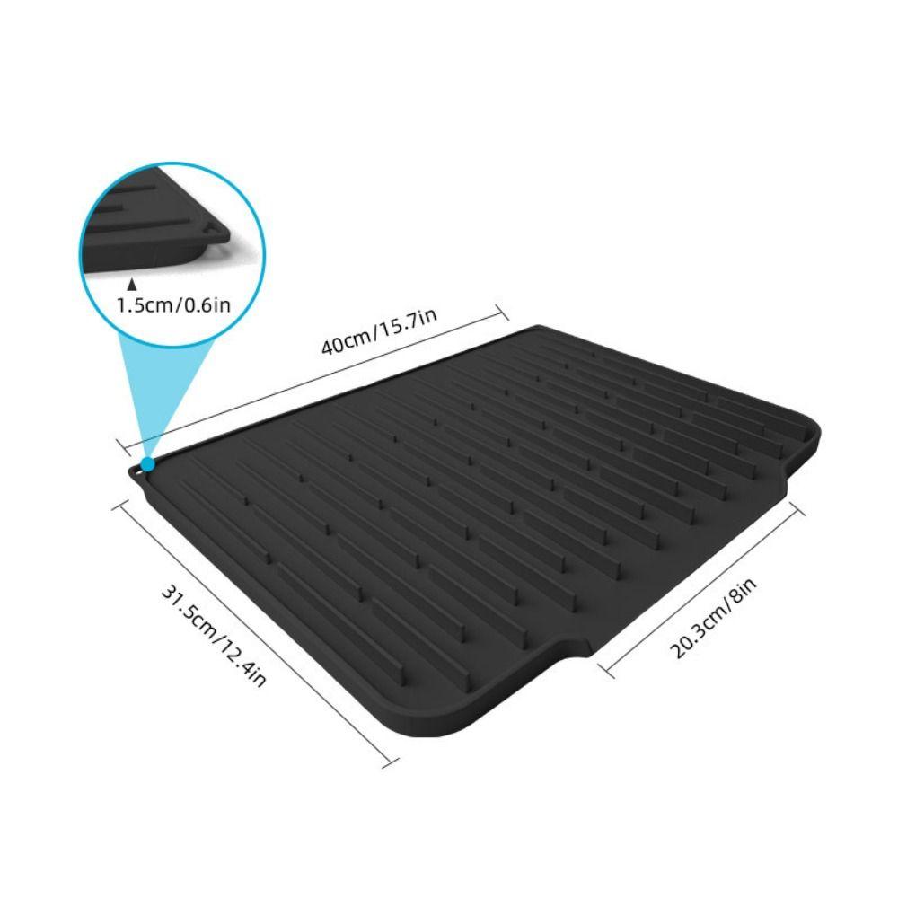 Eco-Friendly Dish Drying Mat Non-Slip Drainer Pad Premium Kitchen Counter Mat RV Kitchen
