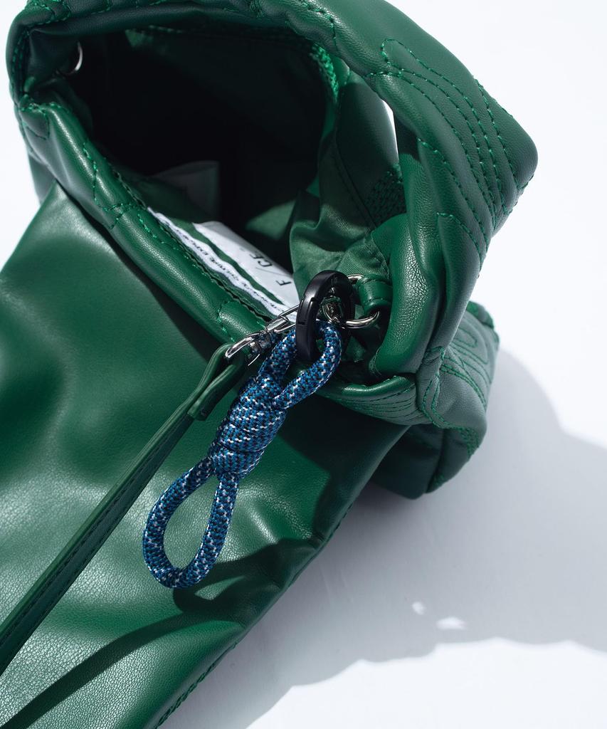 BAG TECH LEATHER CONTOUR MINI POUCH Green [FCE] POUCH/MINI