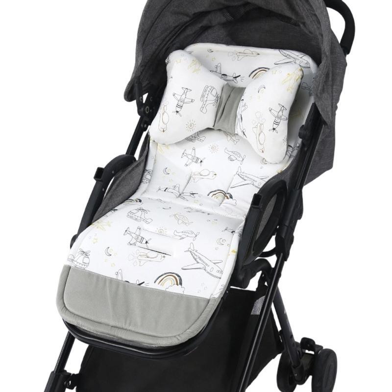 Breathable Pram Seat Pad Mattress Toddlers Newborns Strollers Seat Liner Strollers Pad Baby Pushchair Double Sided Cushion