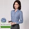 Women's Long Sleeve Professional White Stretch Shirt for College Students and Teachers