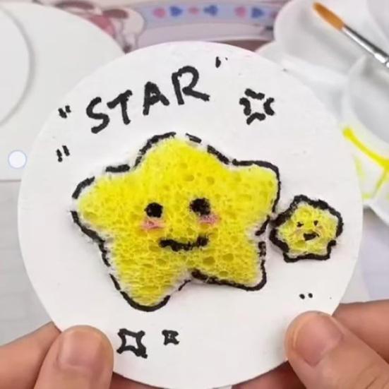 Yousheng Skumtekstur Blankt Malepapir 3D Tegning Magisk Lerret Svamp med Vannpensel Hvit Puffy Maling Papir for Barn Voksne DIY Kunsthåndverk