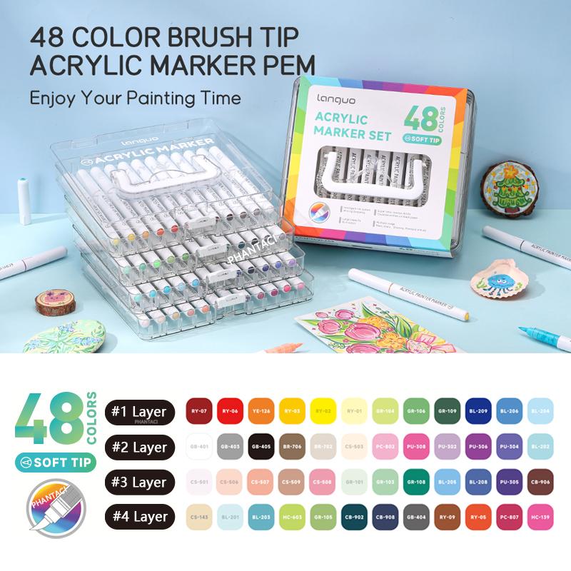 

Набор жидких акриловых маркеров 60 цветов, не растекающиеся, непрозрачные маркеры с акварельной краской для студентов, DIY, художников, для рисования
