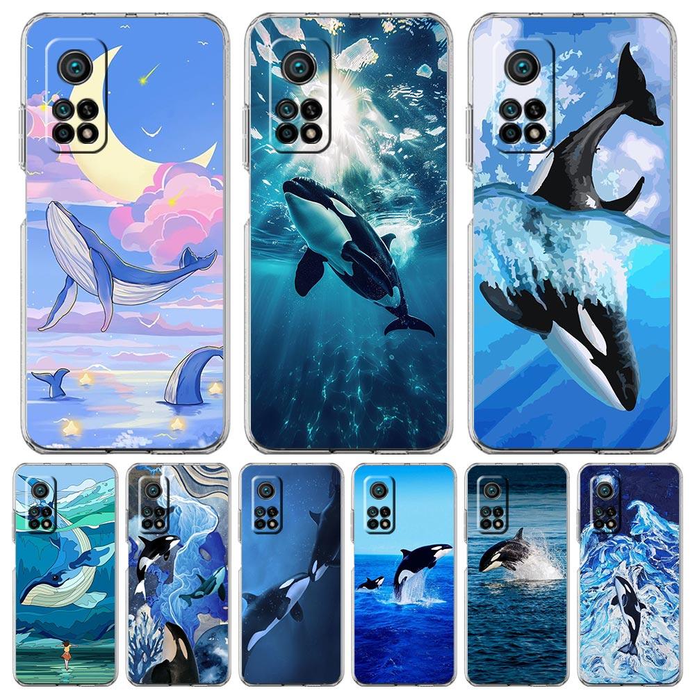 Phone Case For Xiaomi Poco X6 X5 NFC X3 F6 F5 Pro F4 F3 M3 14 13T 12T 12 13 Lite 11 Mi 5G Cover Orca ocean lovely killer whale