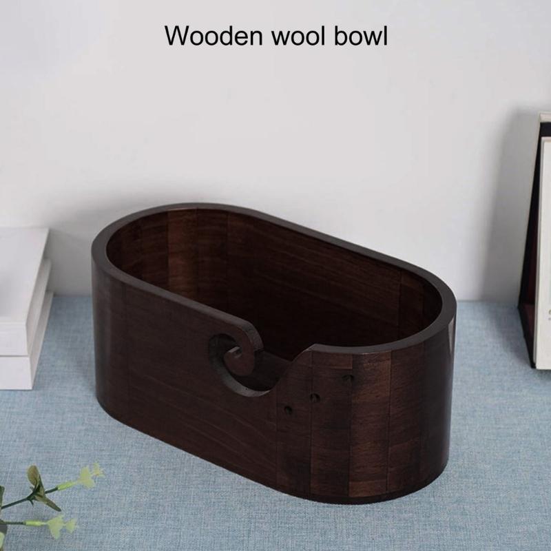 Yarn Bowl Oval Yarn Storage Bowl Handmade Knitting Bowl Wool Yarn Bowl Holder Knitting Accessories for Craft Lovers