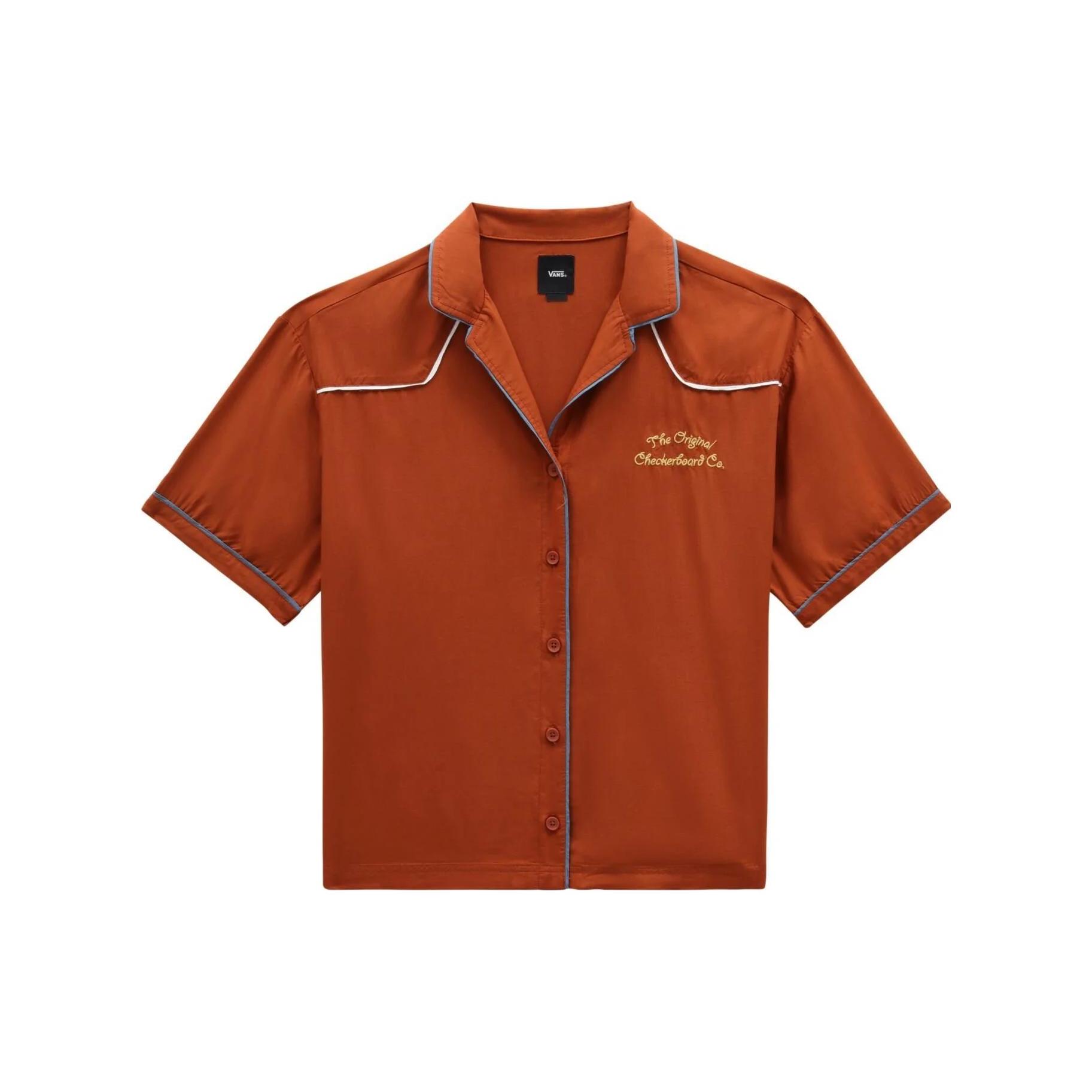 

New Vans Dusk Downer Shirts Women s Brown VN00076CCKN1 S