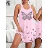 Women's Polka Dot Pattern Printed Sleeveless Round Neck Dress Loose Soft and Comfortable Plus Size Dress