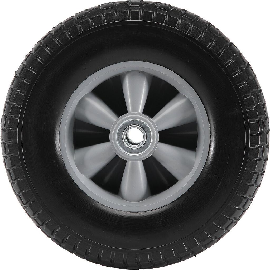 Solid PU Run-Flat Tire Wheel, 10", 2-Pack, 180 lbs Dynamic Load, 220 lbs Static Load, Flat Free Tubeless Tires and Wheels for Hand Truck, Utility