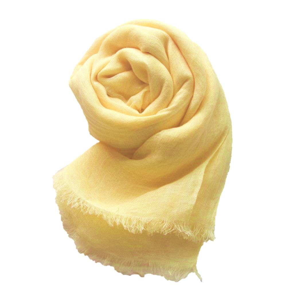 

all over the Linen Gauze Yellow [.a world] 100% Stole, Large, Women s,